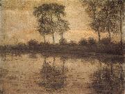 Piet Mondrian Trees at the edge of Gaiyin river oil painting